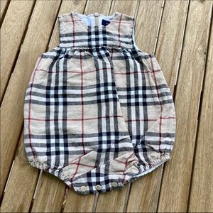 Burberry - Baby Onesie - Classic Burberry Plaid Print - Size 3 Months